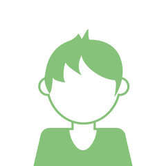 flat design faceless man icon vector illustration