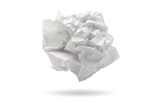 close-up of crumpled paper ball