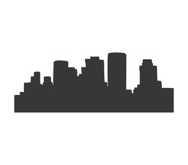 Fototapeta premium City concept represented by silhouette of buildings icon. Isolated and flat illustration