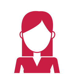 flat design faceless woman icon vector illustration