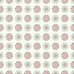 Ethnic boho seamless pattern with decorative flowers. Print. Cloth design, wallpaper.