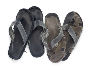 Men's beach sandals on a white background.
