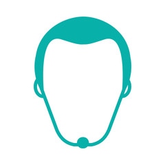 flat design faceless man with facial hair icon vector illustration