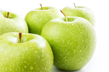 Fresh green apples