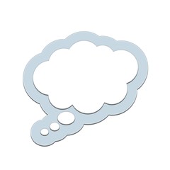 Speech bubble silhouette icon | Dialog balloon vector monochrome sign isolated