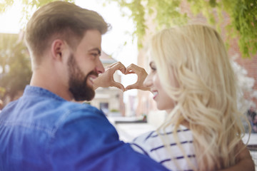 Loving couple in summer day