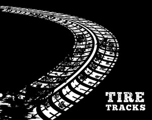 Tire tracks vector