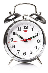 Alarm clock isolated on white background