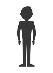 flat design faceless man icon vector illustration