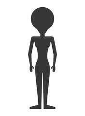 flat design faceless woman icon vector illustration