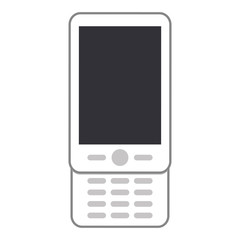 flat design cellphone with buttons icon vector illustration
