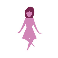 Fototapeta na wymiar Female and woman concept represented by person icon. Isolated and flat illustration