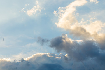 Dark clouds before thunderstorm and rain