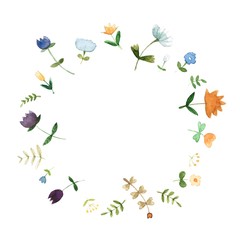 Lovely spring concept card made in watercolor technique - illustration.