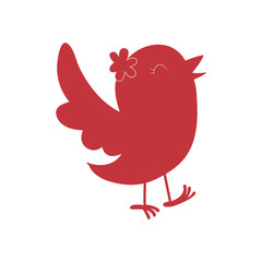Animal concept represented by bird cartoon icon. Isolated and flat illustration