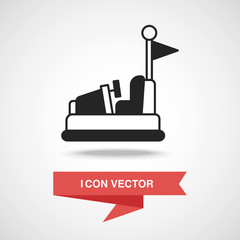 Obraz premium amusement park bumper cars icon