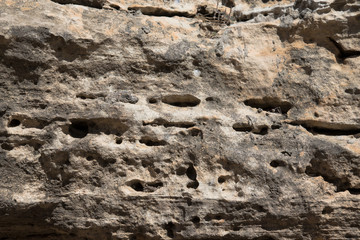 Wall made of natural stones. Background