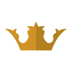 Crown royal king gold icon. Royalty concept. Isolated and flat illustration. Vector graphic