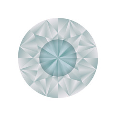 diamond gem jewelry stone icon. Treasure concept. Isolated and flat illustration. Vector graphic