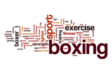 Boxing word cloud concept