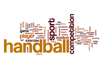 Handball word cloud concept