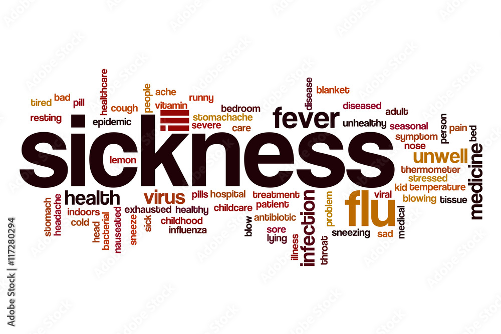 Canvas Prints Sickness word cloud concept