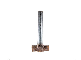 Old hammer isolated on a white background