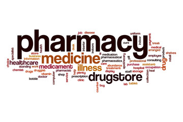 Obraz premium Pharmacy word cloud concept