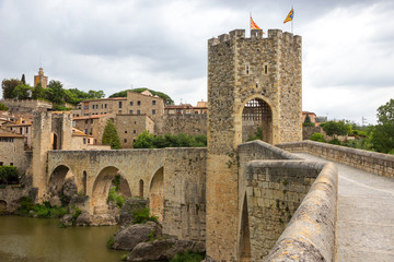 Fototapeta na wymiar Besalu medieval village in Catalonia, Spain