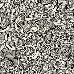 Cartoon hand-drawn Doodles on the subject of Latin America