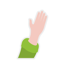 hand finger gesture palm icon. Isolated and flat illustration. Vector graphic