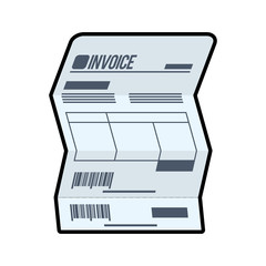 Invoice document money payment buy icon. Isolated and flat illustration. Vector graphic