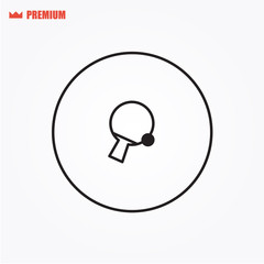 Table tennis vector icon. Ping-pong icon