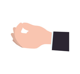 hand finger gesture palm icon. Isolated and flat illustration. Vector graphic