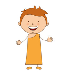 greek boy character icon