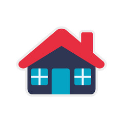 house home real estate residential icon. Isolated and flat illustration. Vector graphic