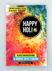 Beautiful Indian festival Happy Holi celebrations. Background for banner, card, poster.