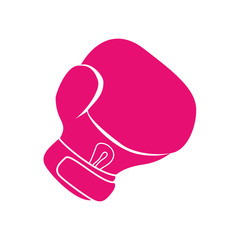 glove boxing sport game pink icon. Isolated and flat illustration. Vector graphic