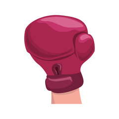 glove boxing sport game pink icon. Isolated and flat illustration. Vector graphic