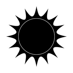 sun vector symbol icon design. illustration isolated on white ba
