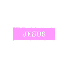 i love Jesus, font type with signs, stickers and tags