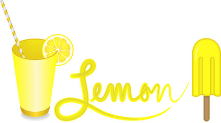 Fresh lemon illustration
