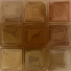 Brown glass green square abstract window