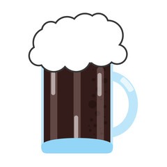 flat design glass of beer icon vector illustration