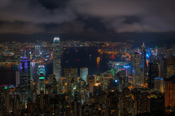 Fototapeta na wymiar Hong Kong at night.