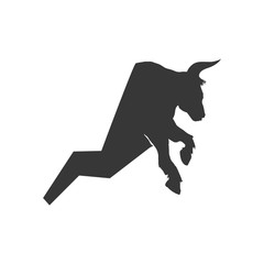 arrow direction increase bull profit icon. Isolated and flat illustration. Vector graphic