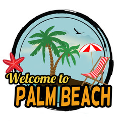 Welcome to Palm Beach stamp