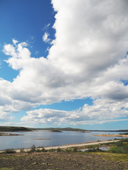 clouds and sky over the tundra in the north of Russia