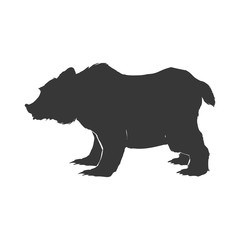 Obraz na płótnie Canvas bear wild animal silhouette predator icon. Isolated and flat illustration. Vector graphic