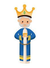 flat design gaspar magi icon vector illustration